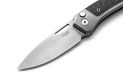 Lion Steel Twain Folding Knife Gray Titanium/Carbon Fiber Handle Magnacut Plain Edge Satin Finish -Knives Store gy 1 49577.1728654711