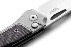 Lion Steel Twain Folding Knife Gray Titanium/Carbon Fiber Handle Magnacut Plain Edge Satin Finish -Knives Store gy 3 69799.1728654712
