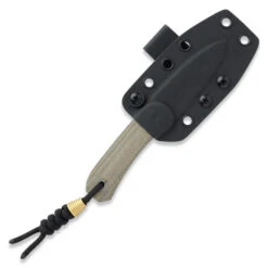 Knafs Lander 4 Moondust Fixed Blade Knife Canvas Micarta Handle 14C28N Drop Point Plain Edge